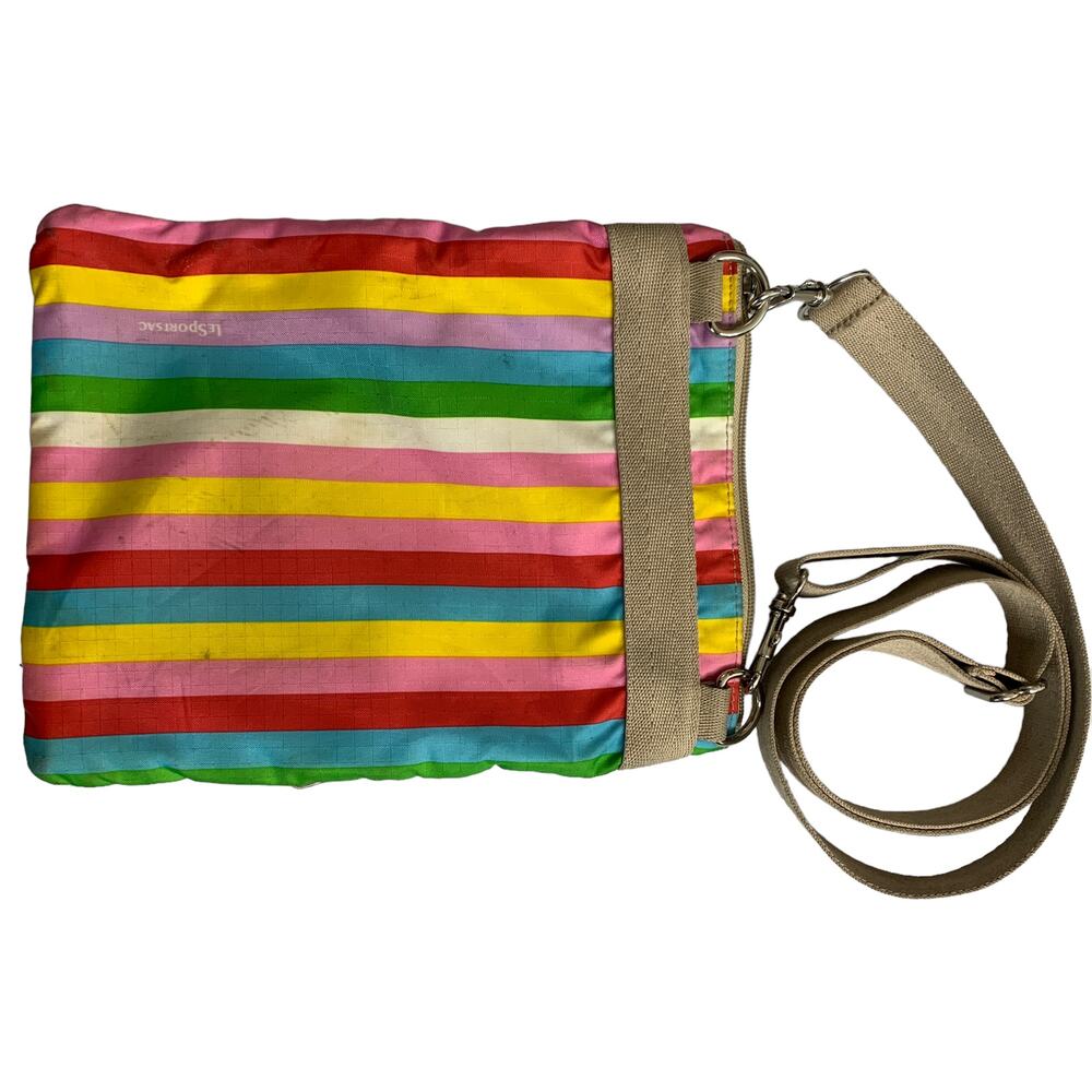 LeSportsac Zippered Crossbody Bag Multicolored Tiered - Picture 3 of 5